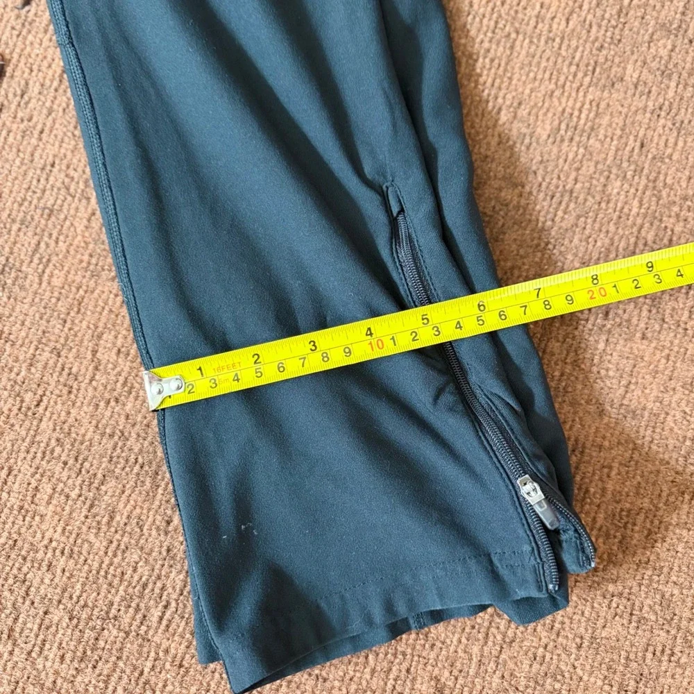 Nike Dri-FIT Women Black Running Pants Ankle Zip Reflective Athletic‎ Leggings M